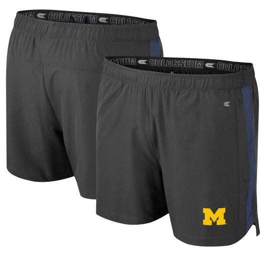 Men's Colosseum Charcoal Michigan Wolverines Langmore Shorts