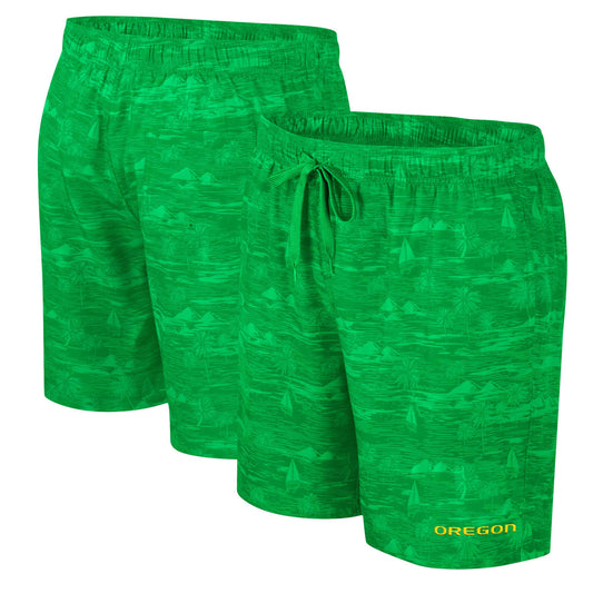 Men's Colosseum Green Oregon Ducks Ozark Swim Shorts