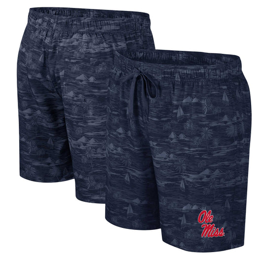 Men's Colosseum Navy Ole Miss Rebels Ozark Swim Shorts