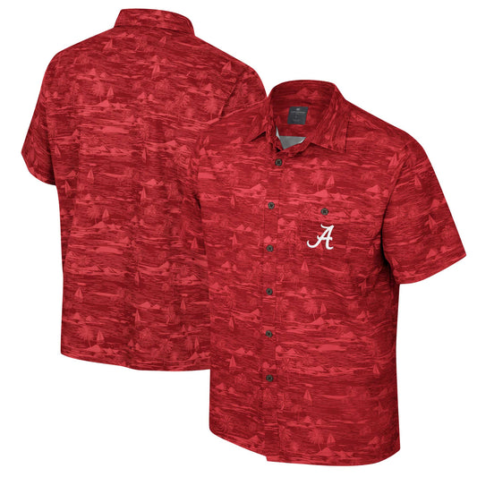 Men's Colosseum Crimson Alabama Crimson Tide Ozark Button-Up Shirt