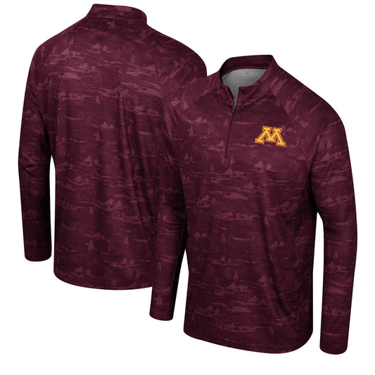 Men's Colosseum Maroon Minnesota Golden Gophers Carson Raglan Quarter-Zip Jacket