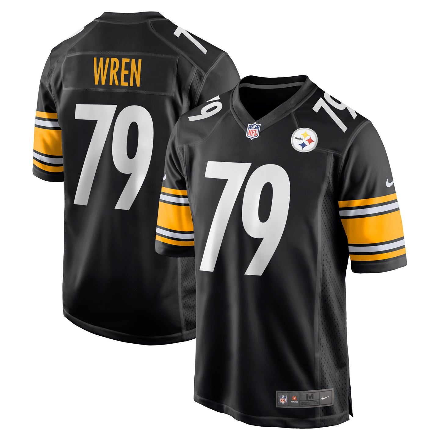 Men's Nike Renell Wren  Black Pittsburgh Steelers  Game Jersey