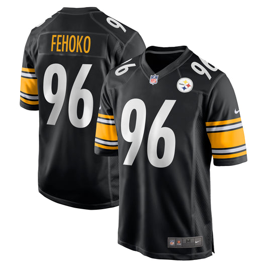 Men's Nike Breiden Fehoko  Black Pittsburgh Steelers  Game Jersey