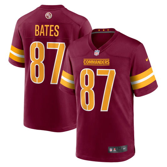 Men's Nike John Bates  Burgundy Washington Commanders  Game Jersey