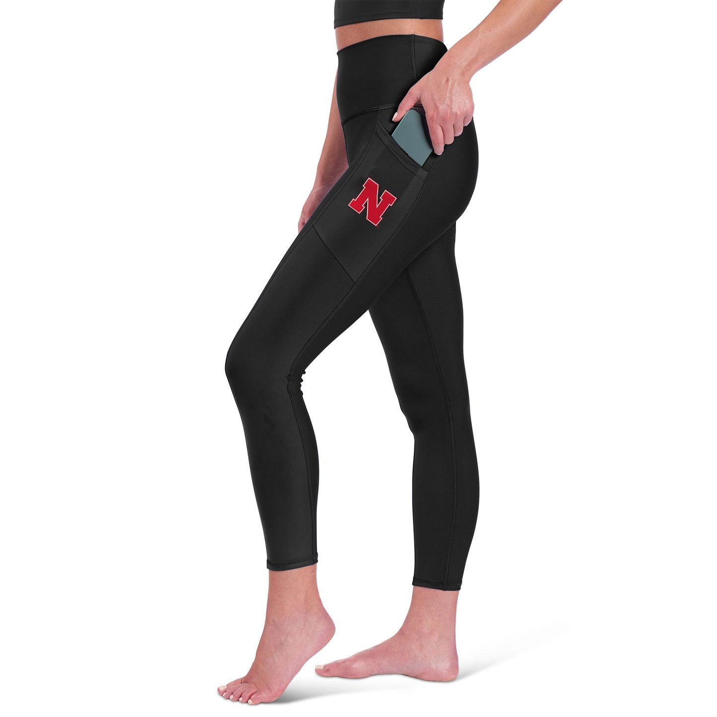 Women's Certo Black Nebraska Huskers Side Pocket Leggings