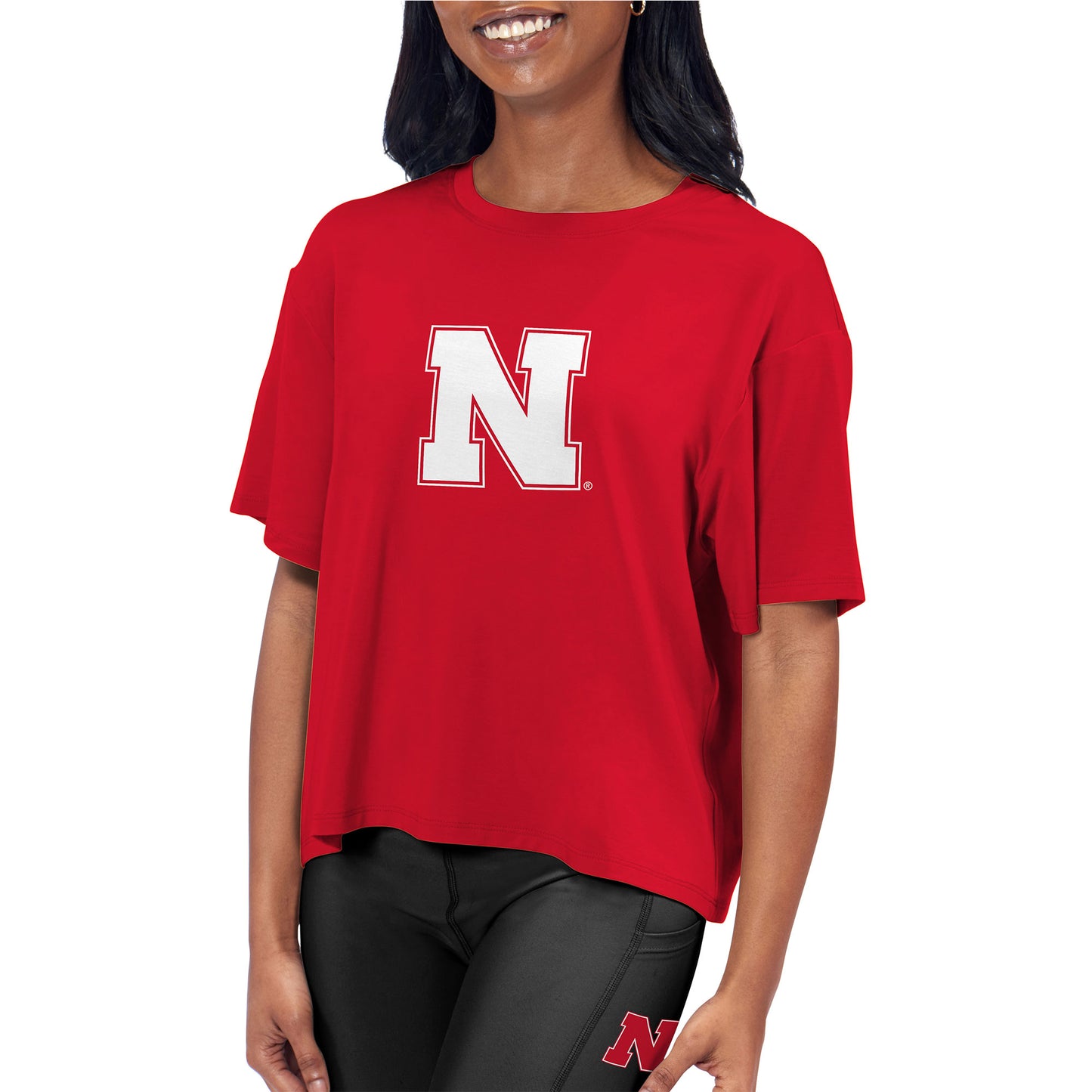 Women's Certo Red Nebraska Huskers Cropped T-Shirt