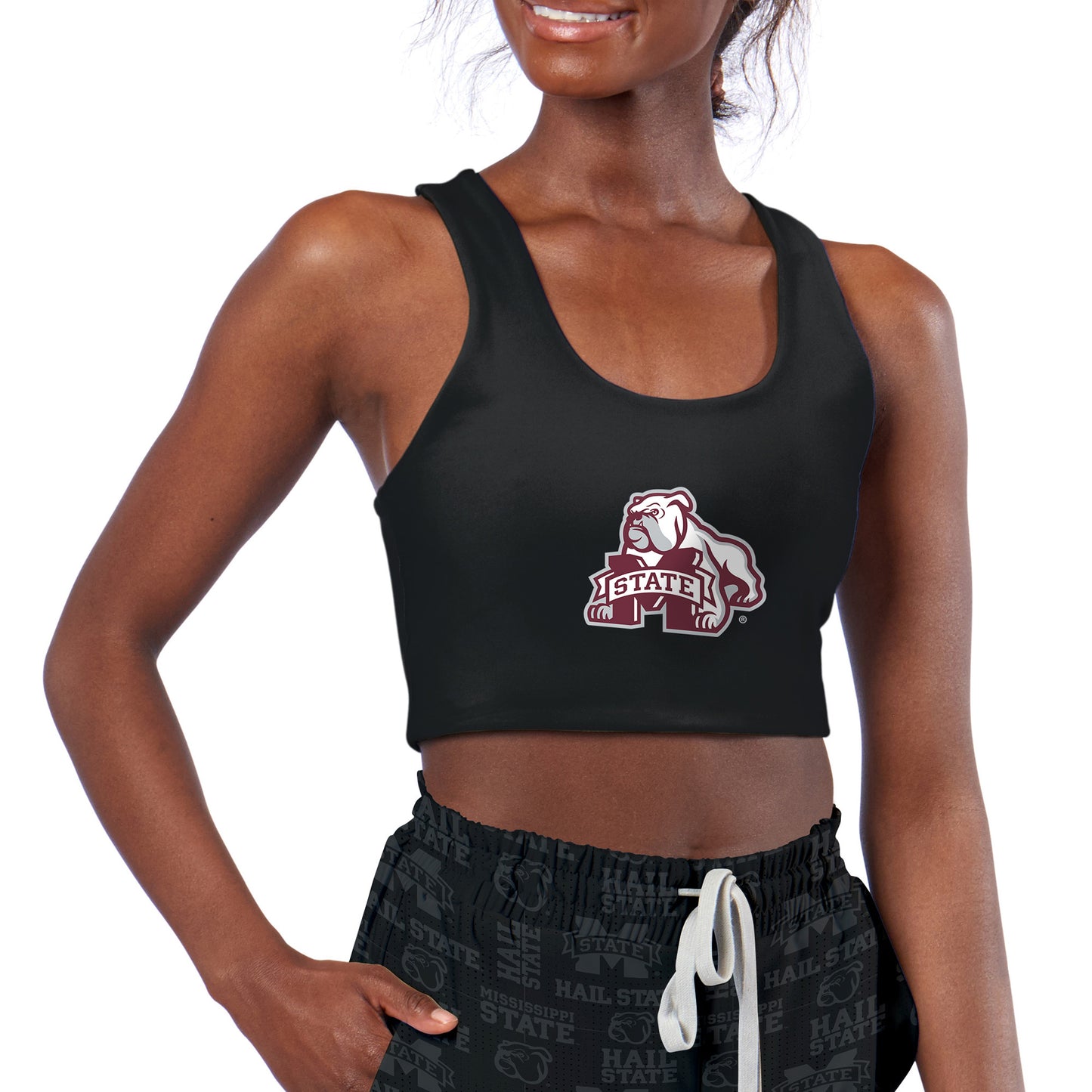 Women's Certo Black Mississippi State Bulldogs Reversible Sports Bra