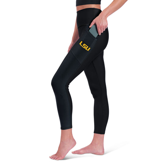 Women's Certo Black LSU Tigers Side Pocket Leggings