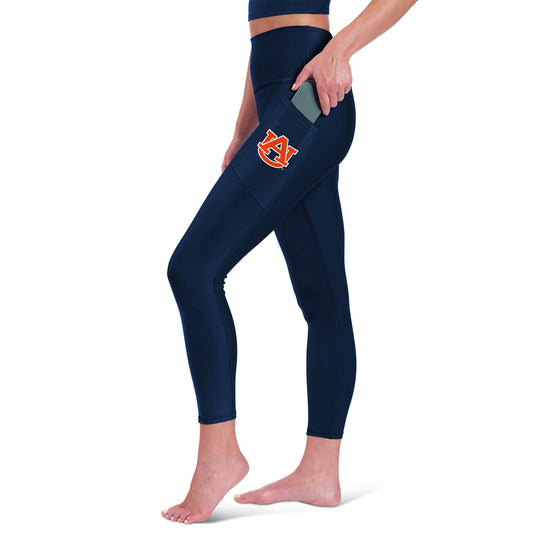 Women's Certo Navy Auburn Tigers Side Pocket Leggings