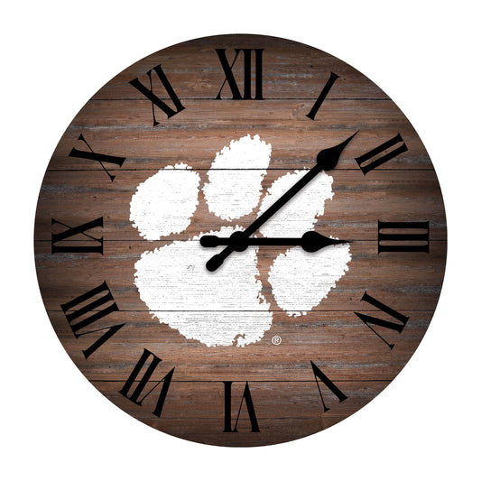 Imperial  Clemson Tigers Rustic 16'' Clock