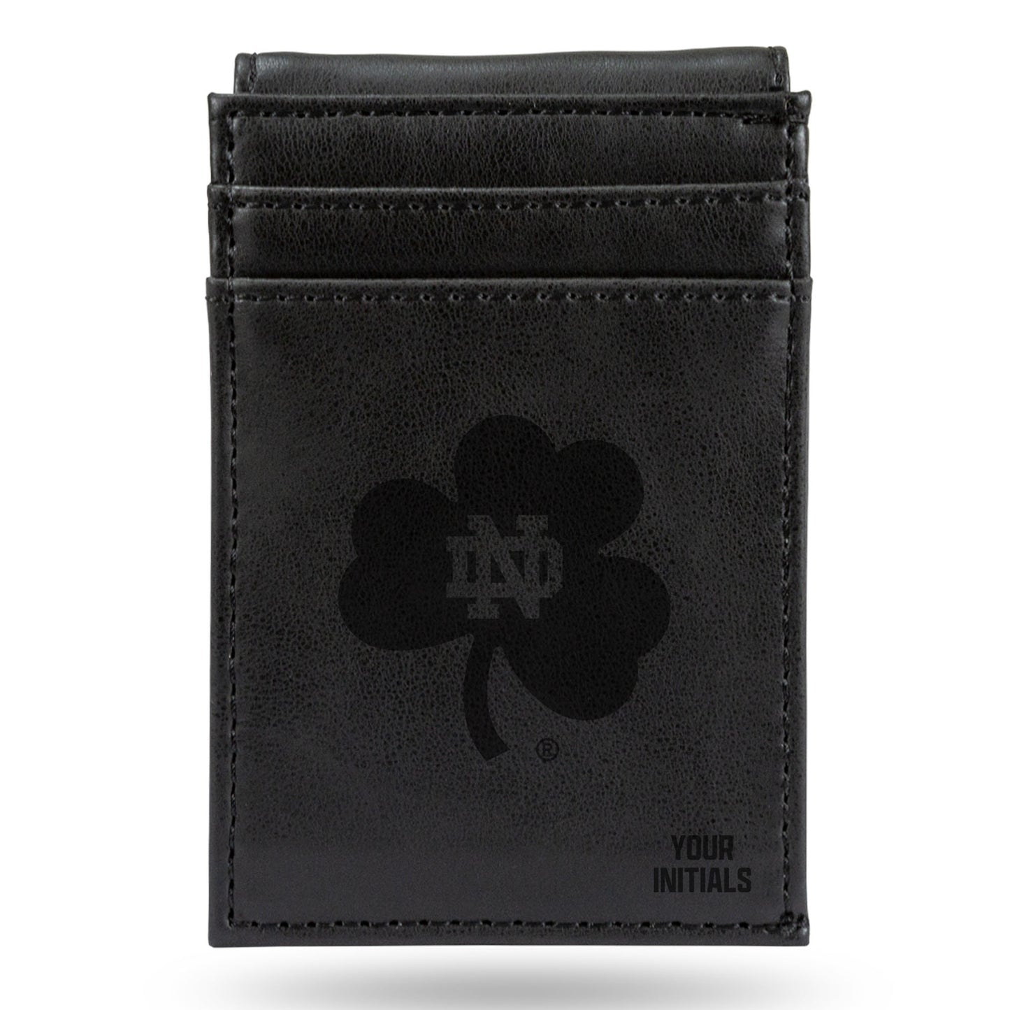 Black Notre Dame Fighting Irish Personalized Front Pocket Wallet