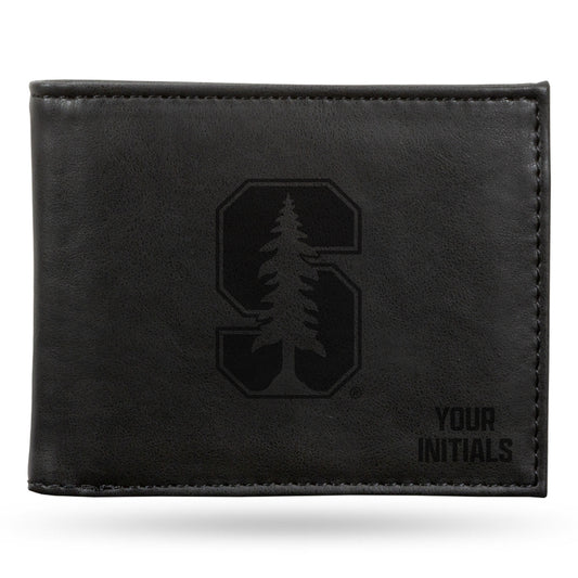 Black Stanford Cardinal Personalized Billfold Wallet