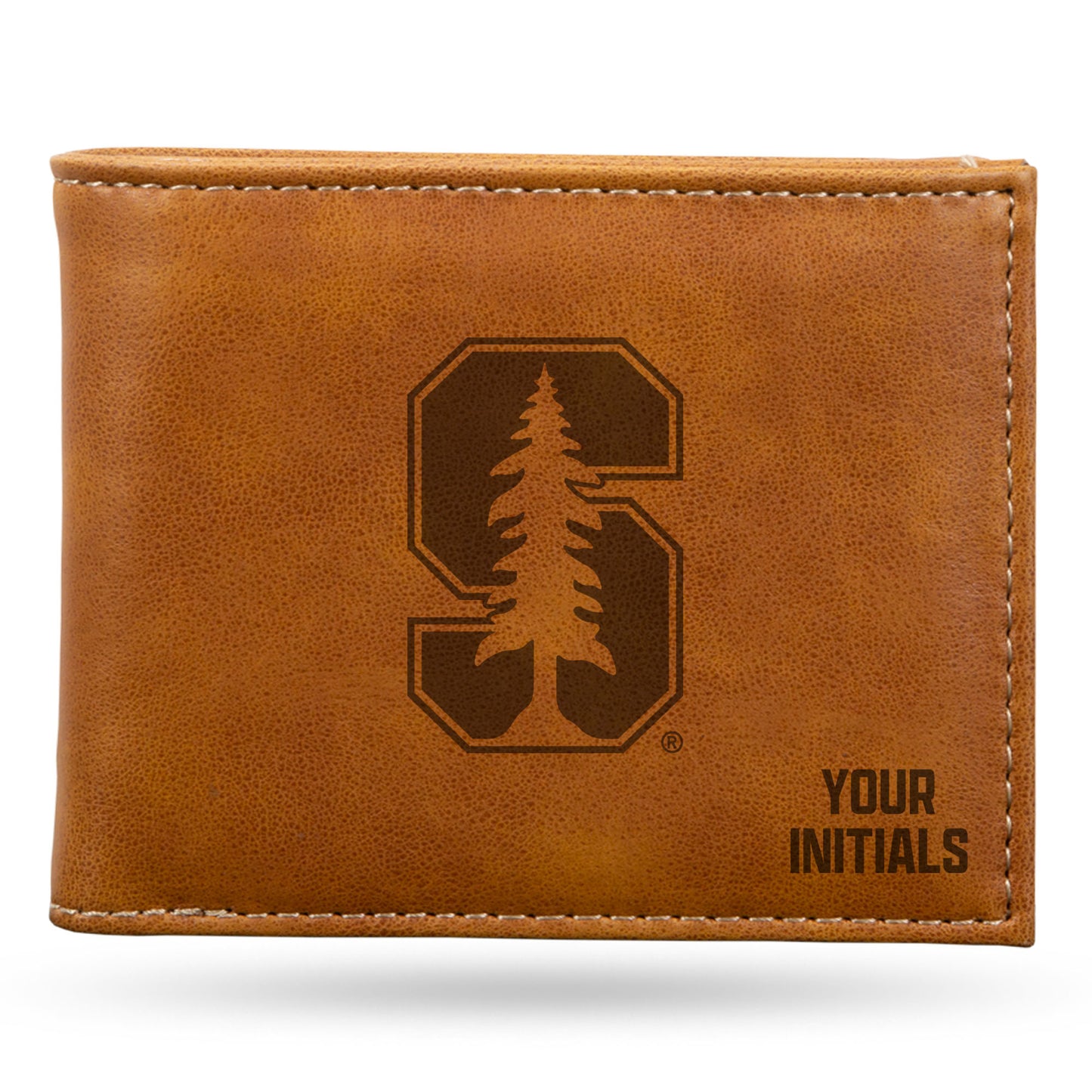 Brown Stanford Cardinal Personalized Billfold Wallet