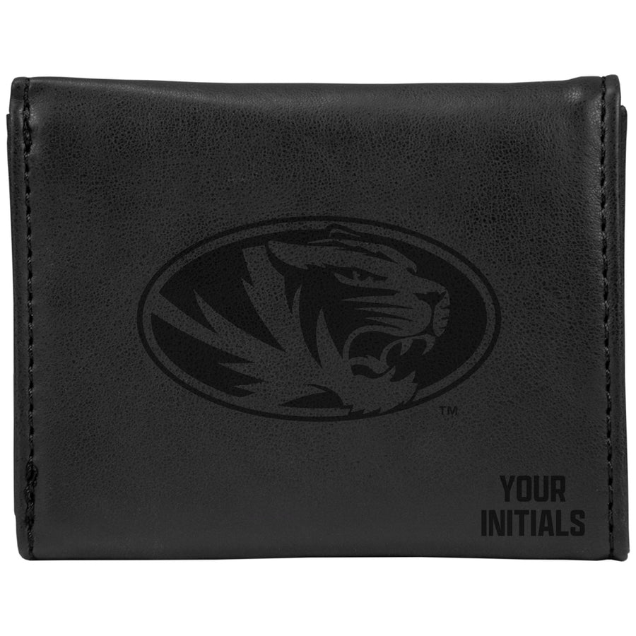 Black Missouri Tigers Personalized Trifold Wallet