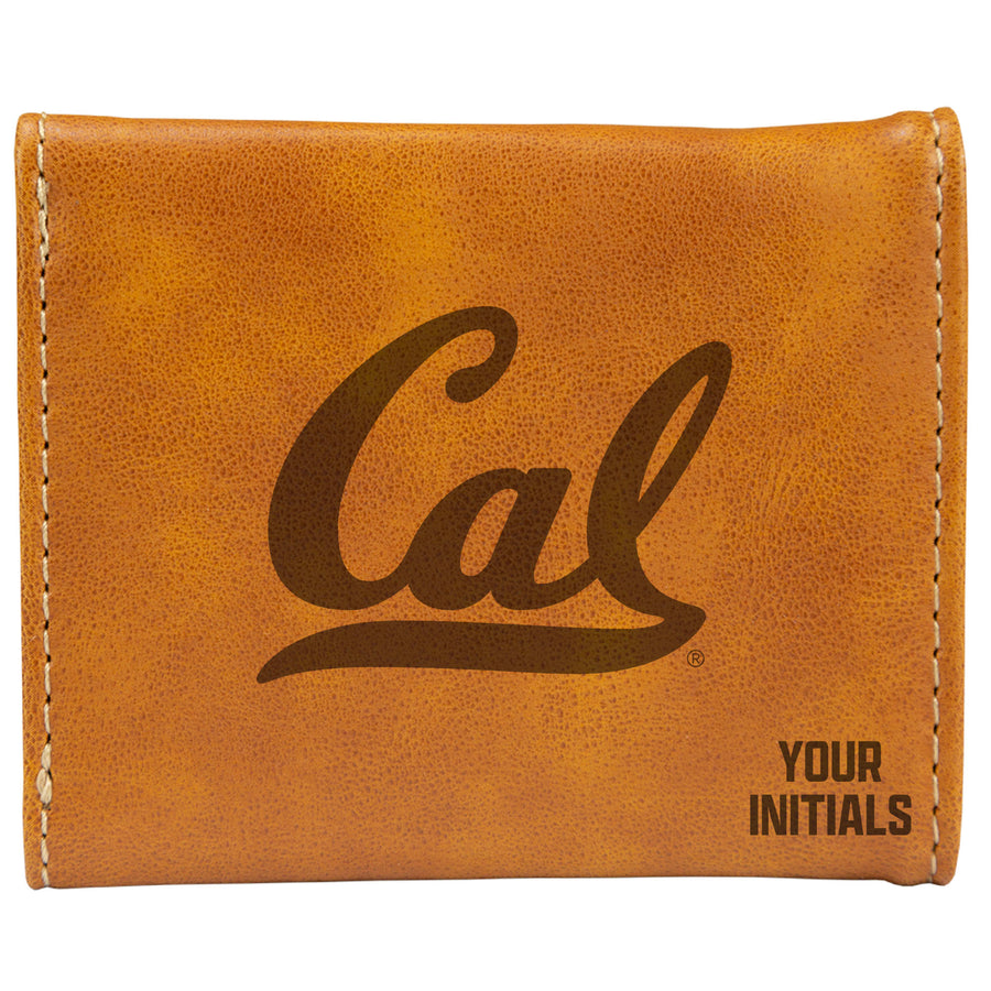Brown Cal Bears Personalized Trifold Wallet