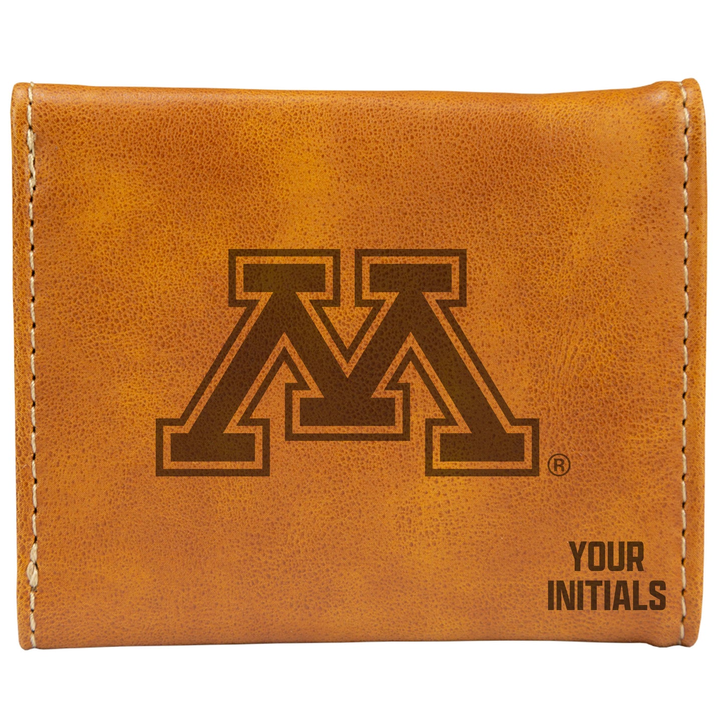 Brown Minnesota Golden Gophers Personalized Trifold Wallet