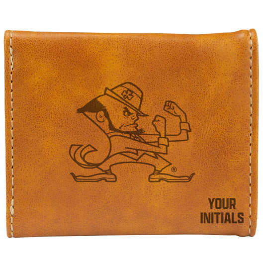 Brown Notre Dame Fighting Irish Personalized Trifold Wallet