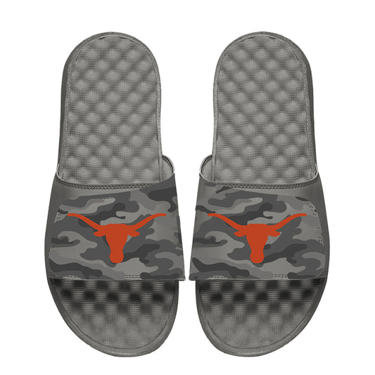 Youth ISlide  Gray Texas Longhorns Camo Slide Sandals