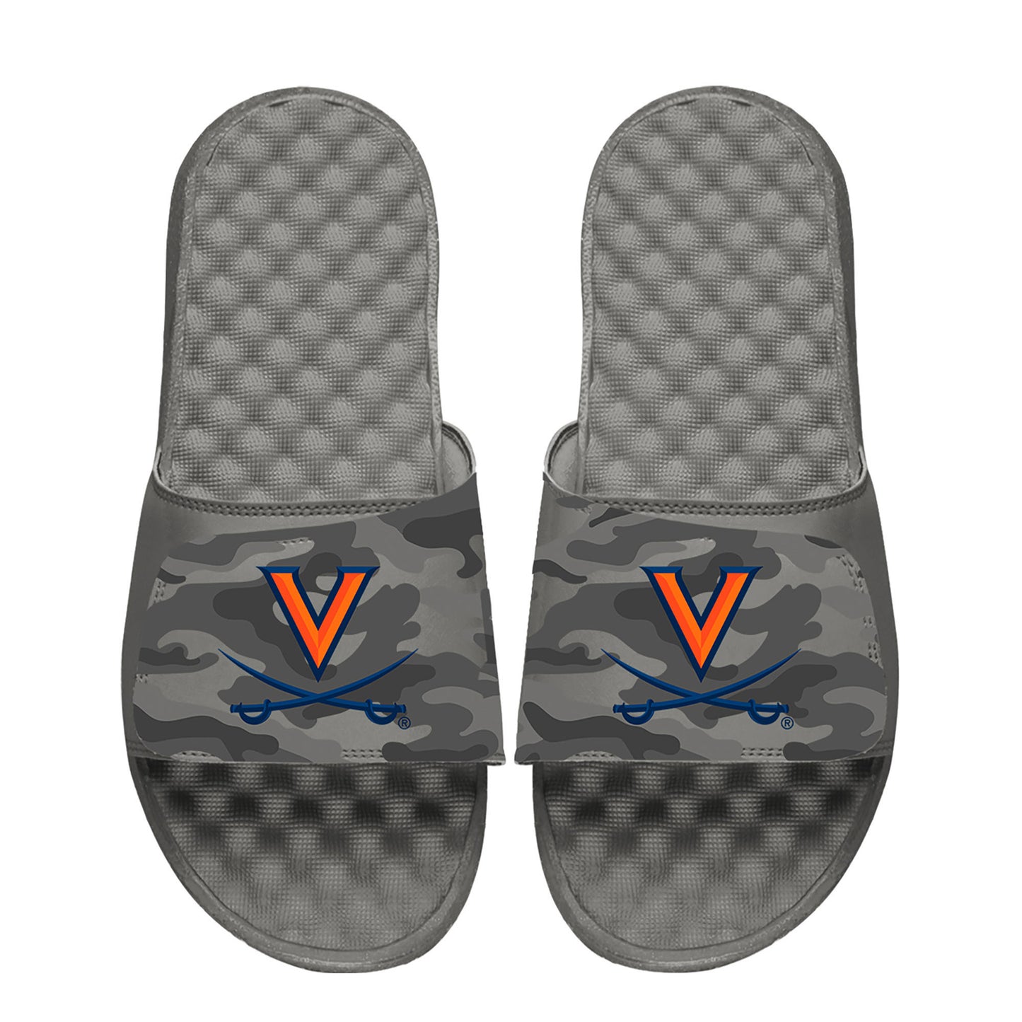 Youth ISlide  Gray Virginia Cavaliers Camo Slide Sandals