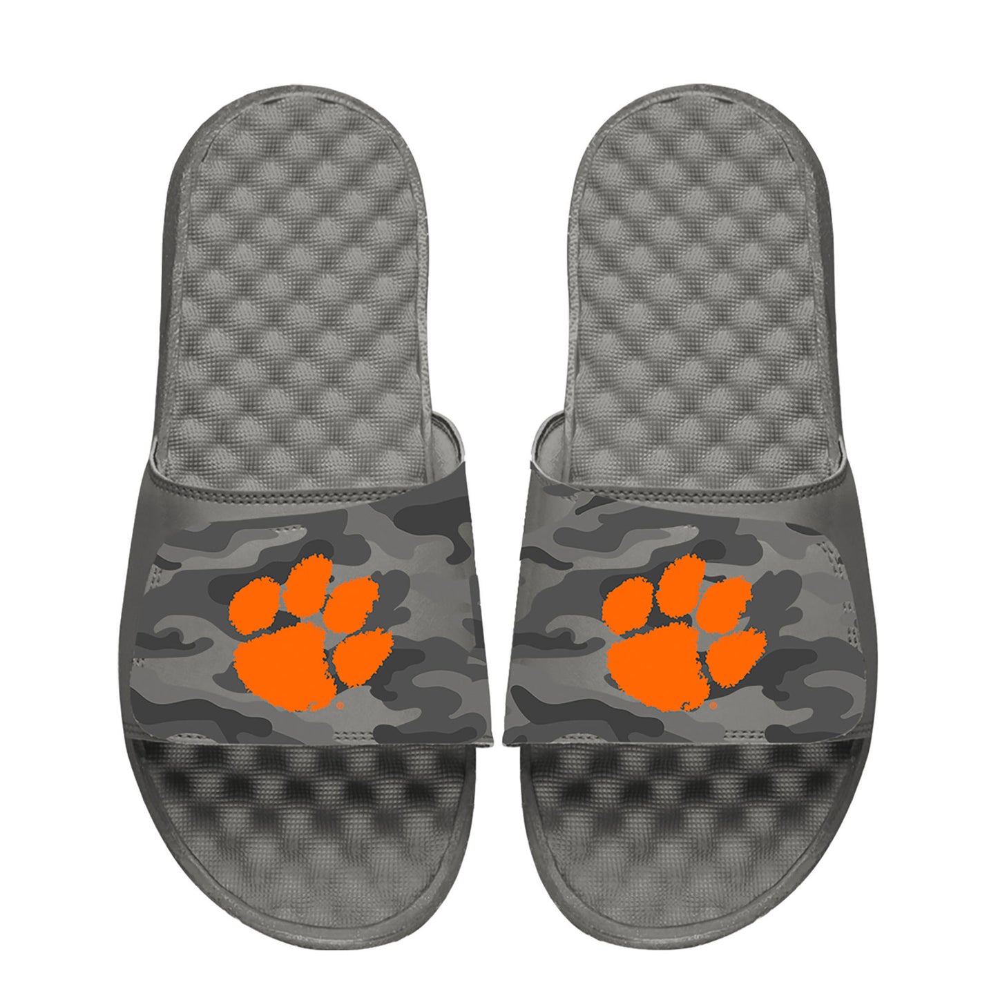 Men's ISlide  Gray Clemson Tigers Camo Slide Sandals