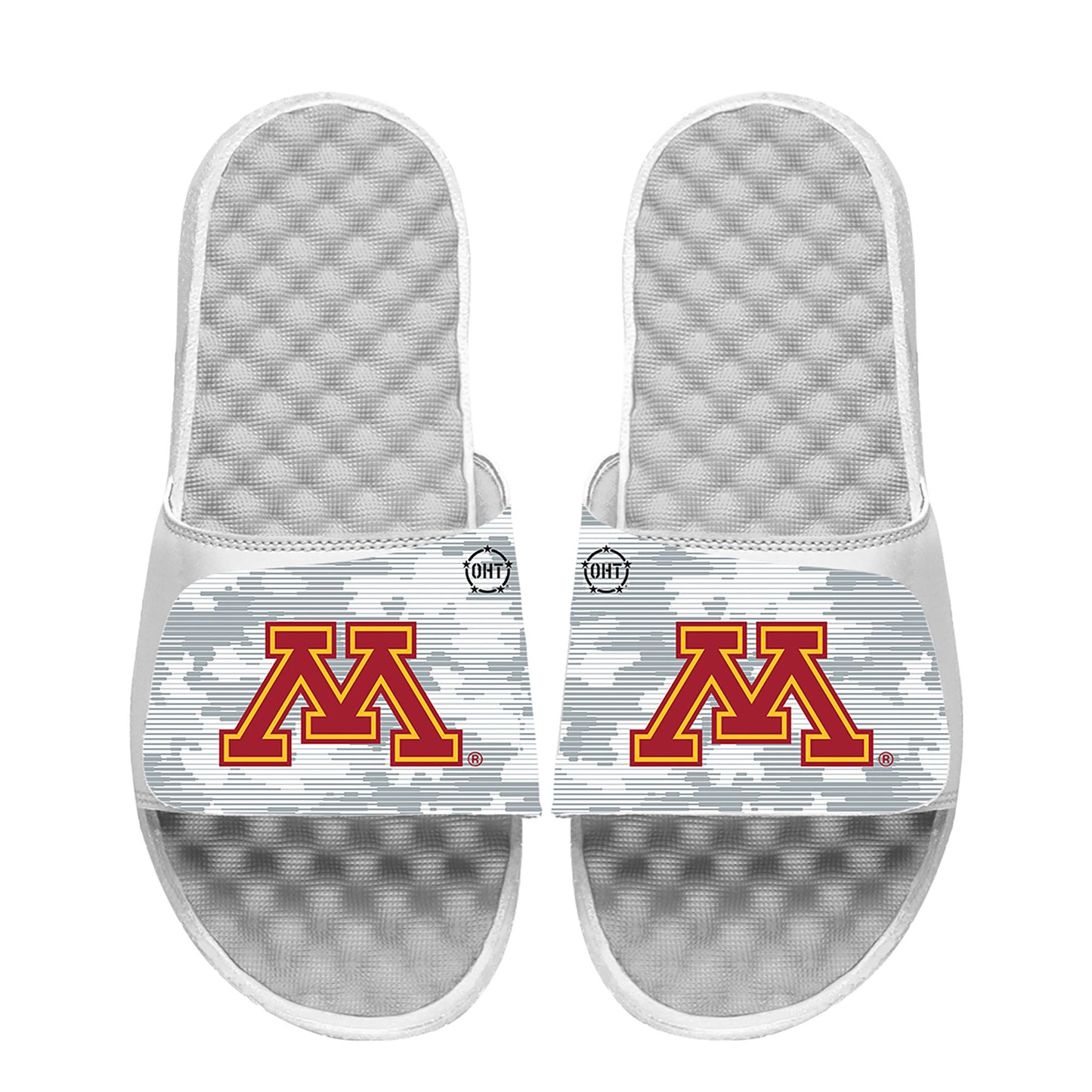 Men's ISlide White Minnesota Golden Gophers Camo Slide Sandals