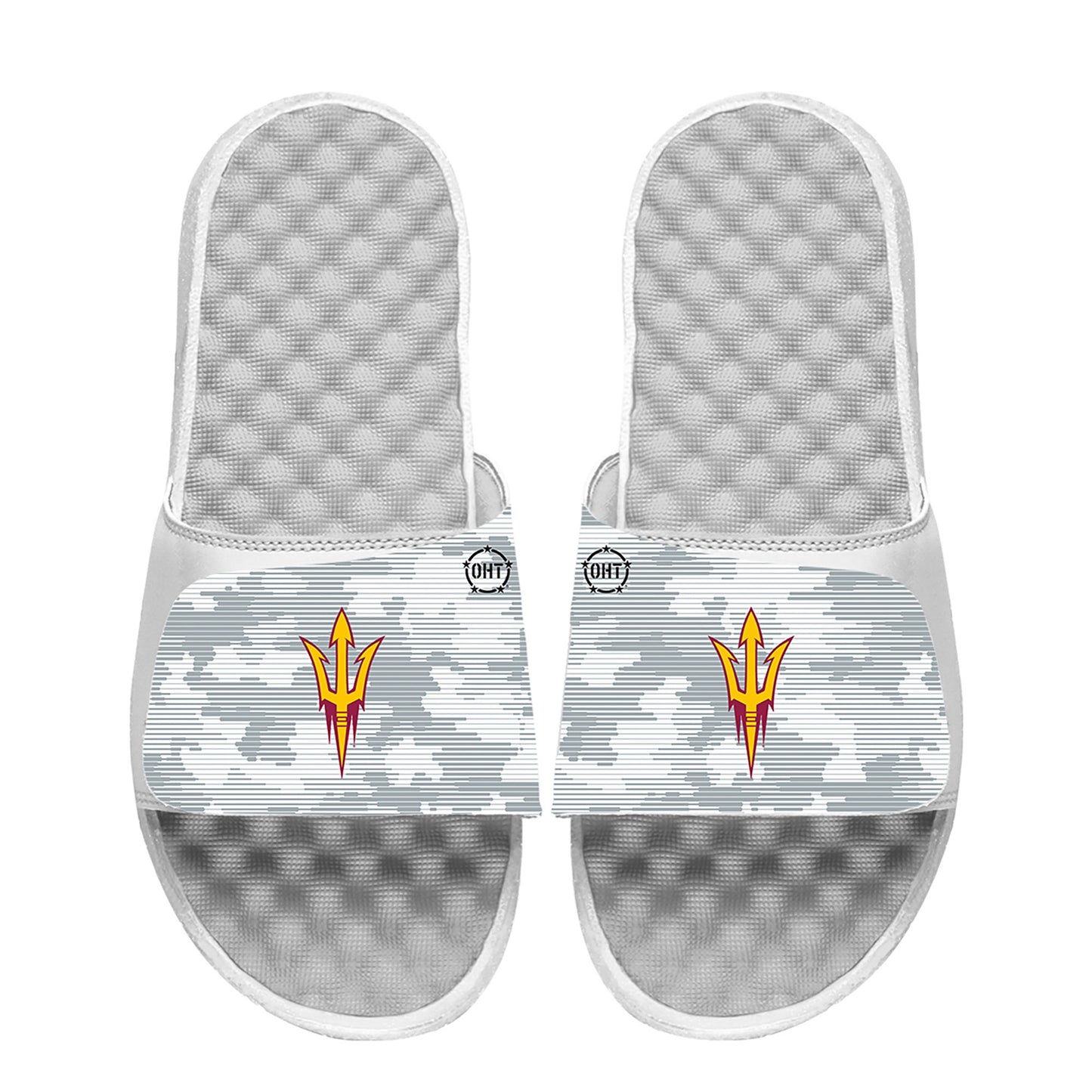 Men's ISlide White Arizona State Sun Devils Camo Slide Sandals