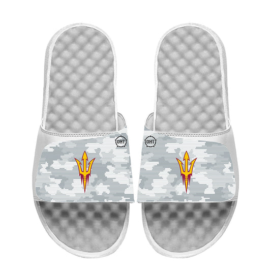 Men's ISlide White Arizona State Sun Devils Camo Slide Sandals