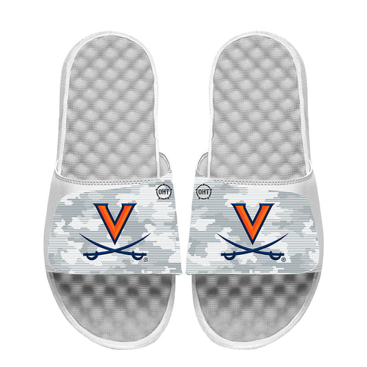 Men's ISlide White Virginia Cavaliers Camo Slide Sandals