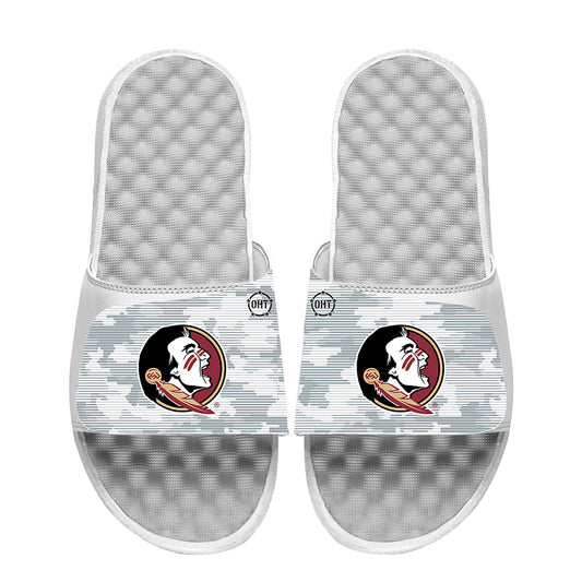 Youth ISlide White Florida State Seminoles Camo Slide Sandals