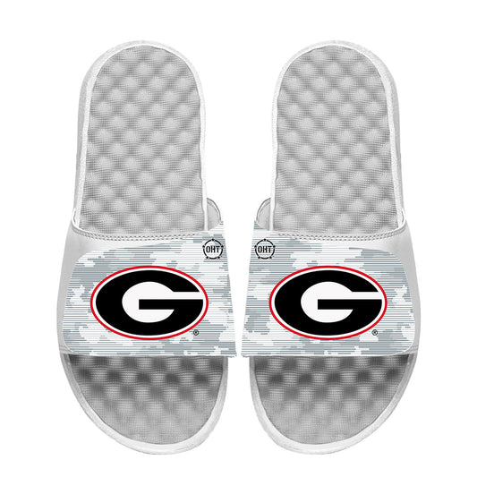 Men's ISlide White Georgia Bulldogs Camo Slide Sandals