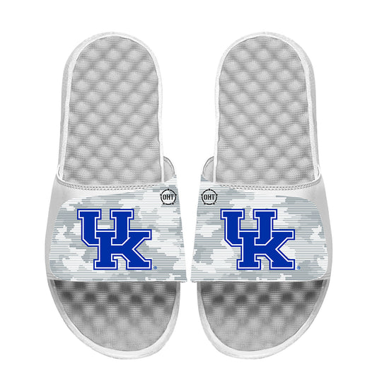 Men's ISlide White Kentucky Wildcats Camo Slide Sandals