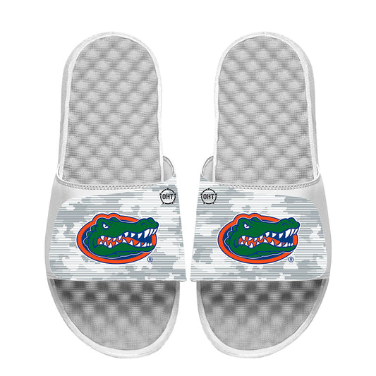 Youth ISlide White Florida Gators Camo Slide Sandals