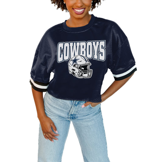 Women's Gameday Couture  Navy Dallas Cowboys  Game Face Fashion Jersey