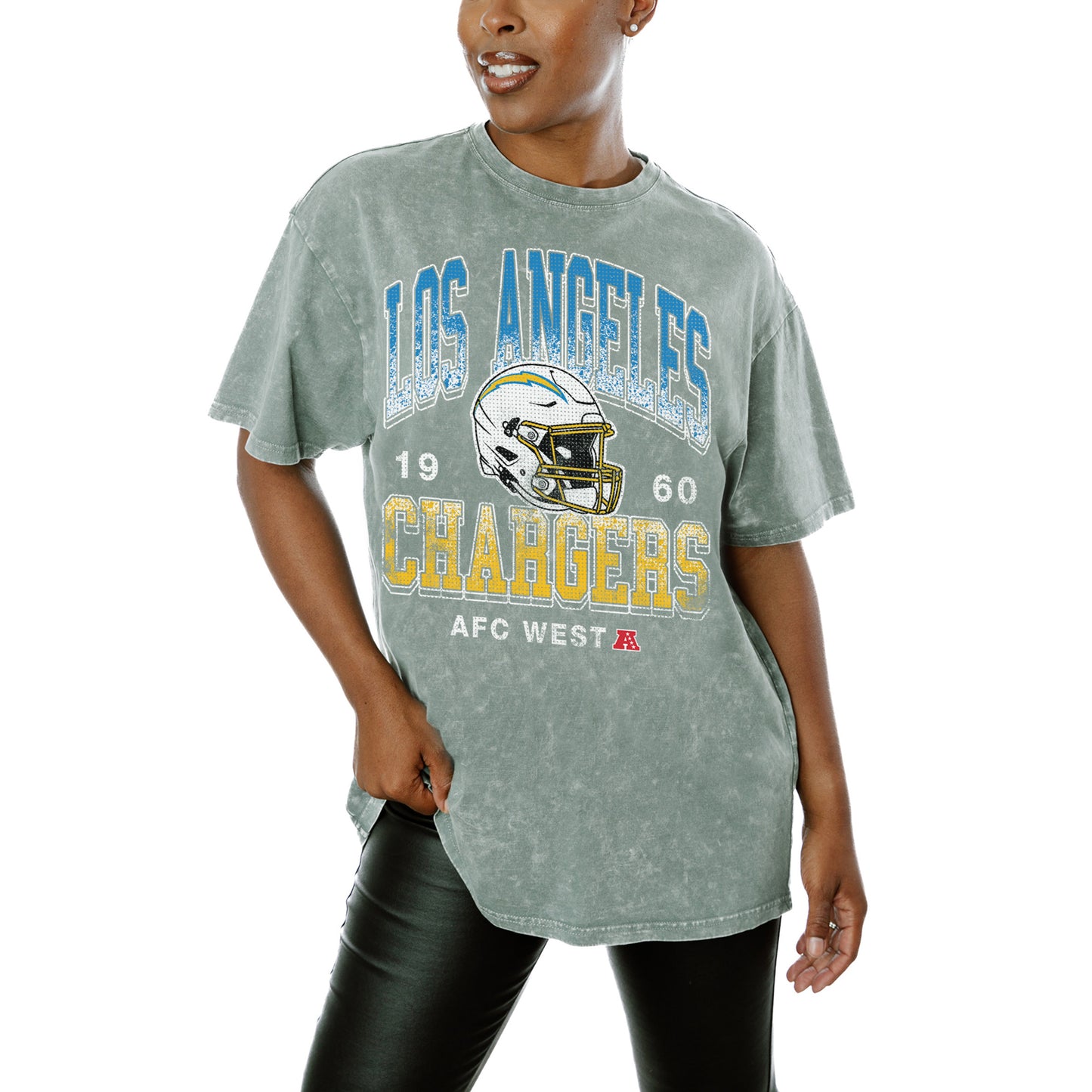 Women's Gameday Couture  Gray Los Angeles Chargers  Nothing But The Best T-Shirt