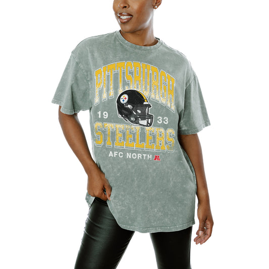 Women's Gameday Couture  Gray Pittsburgh Steelers  Nothing But The Best T-Shirt