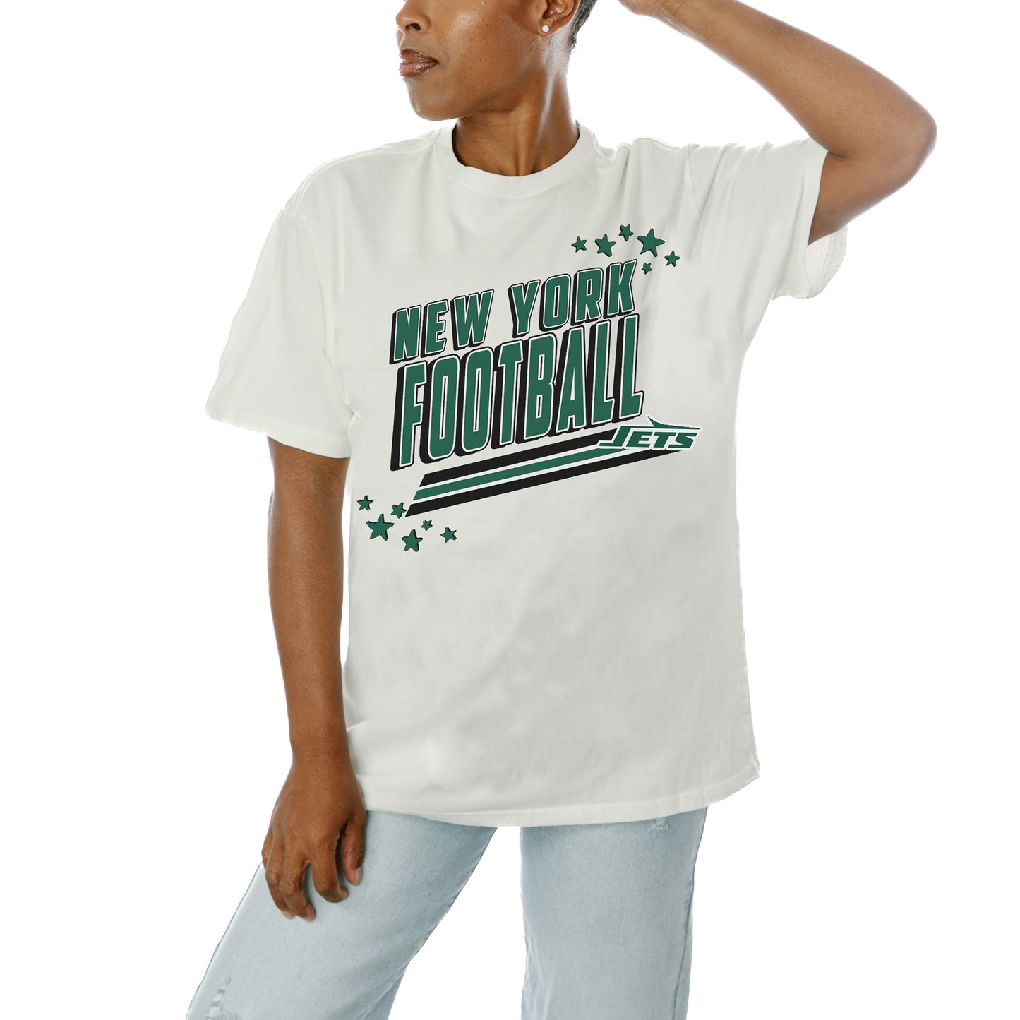 Women's Gameday Couture  White New York Jets  Good Call T-Shirt