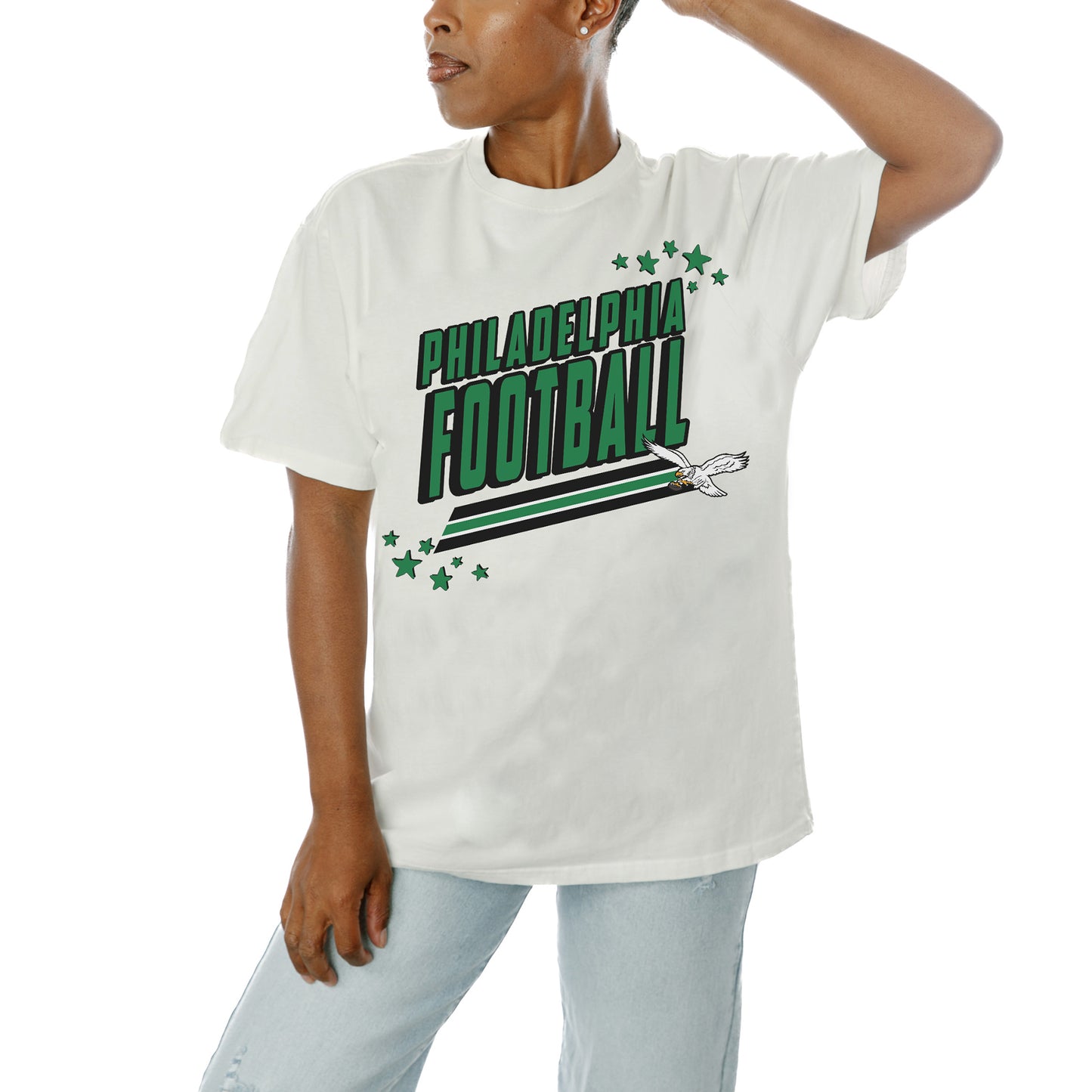 Women's Gameday Couture  White Philadelphia Eagles  Good Call T-Shirt