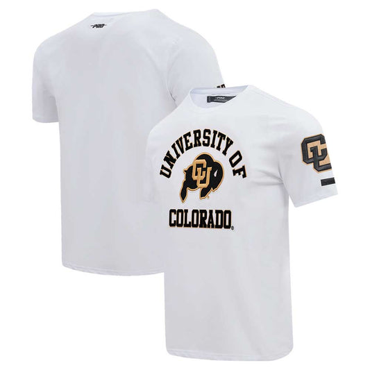 Men's Pro Standard White Colorado Buffaloes Classic Stacked Logo T-Shirt