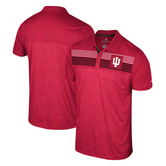 Men's Colosseum Crimson Indiana Hoosiers Big & Tall Langmore Polo