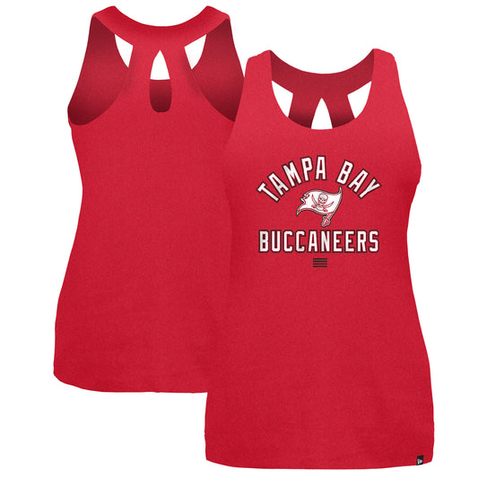 Women's New Era Red Tampa Bay Buccaneers 2024 NFL Training Camp Tank Top