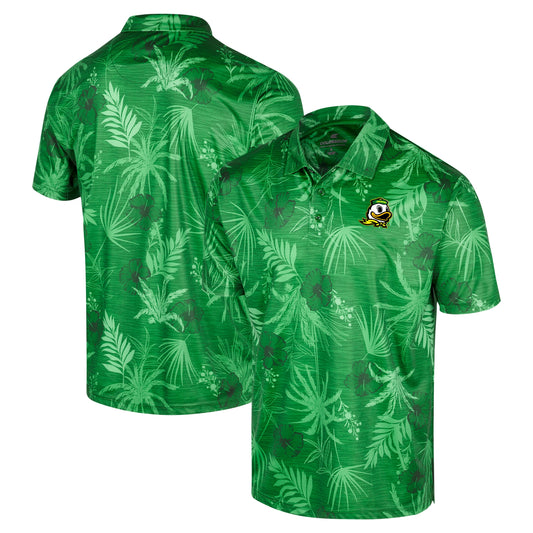 Men's Colosseum Green Oregon Ducks Big & Tall Palms Polo