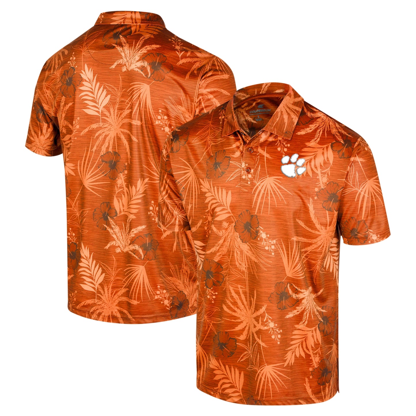 Men's Colosseum Orange Clemson Tigers Big & Tall Palms Polo