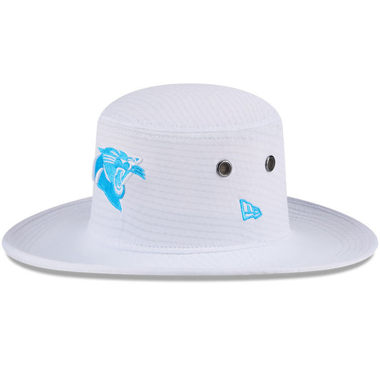 Men's New Era White Carolina Panthers 2024 NFL Training Camp Panama Bucket Hat