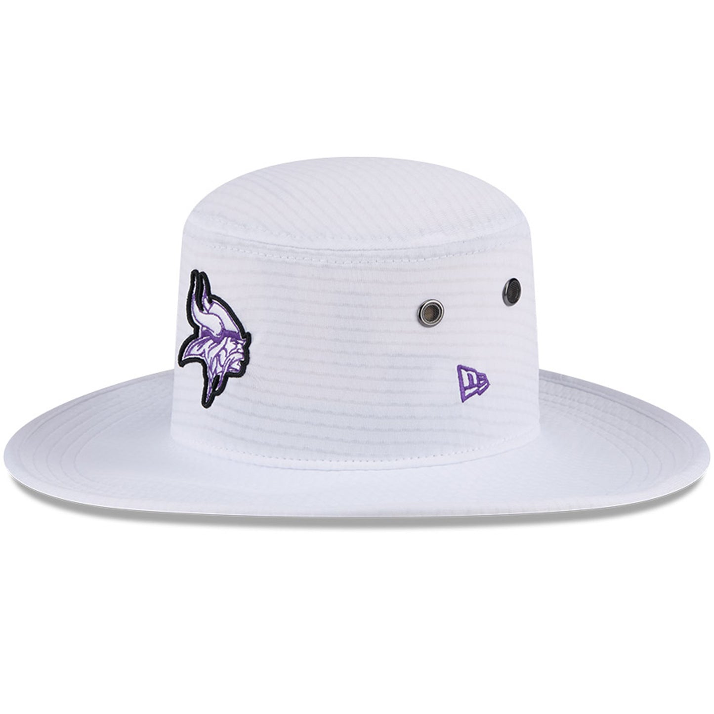 Men's New Era White Minnesota Vikings 2024 NFL Training Camp Panama Bucket Hat