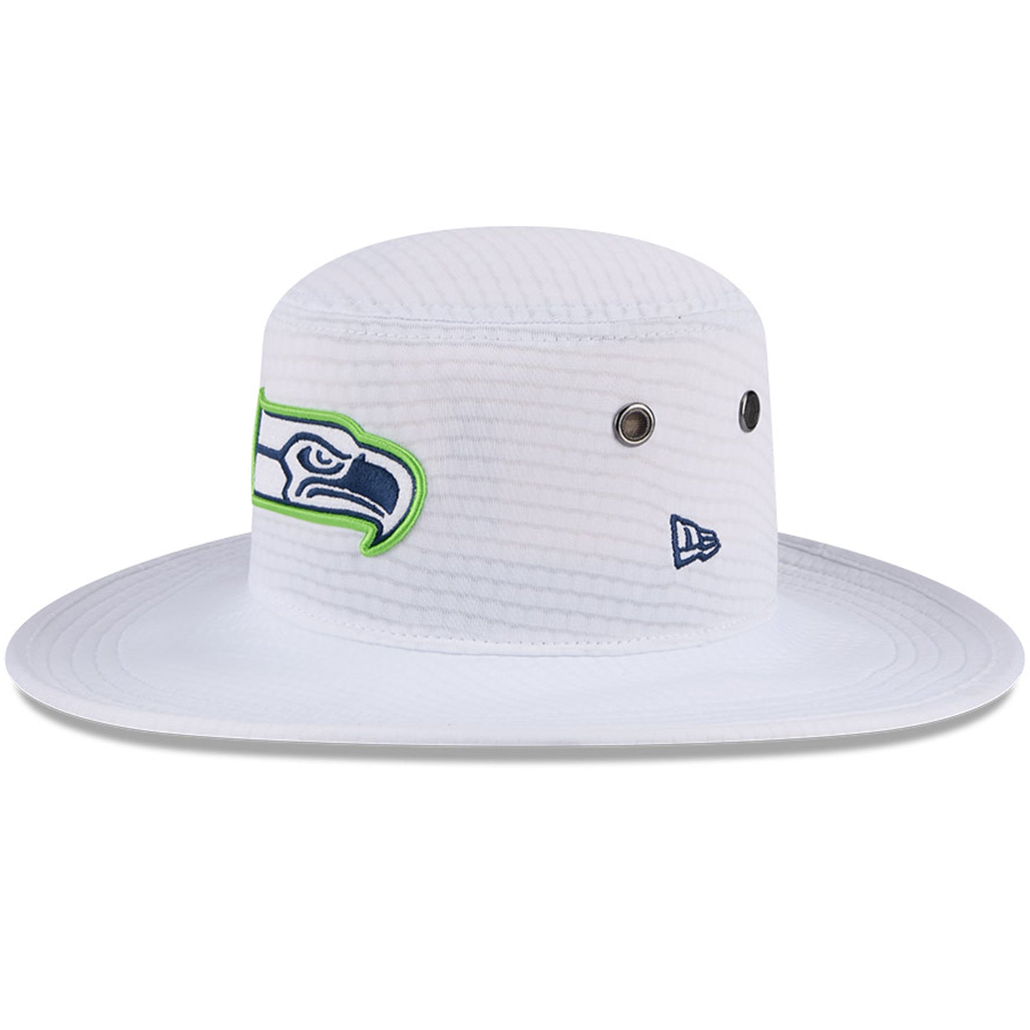 Men's New Era White Seattle Seahawks 2024 NFL Training Camp Panama Bucket Hat