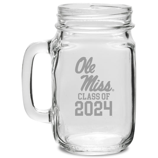 Ole Miss Rebels Class of 2024 16oz. Drinking Jar