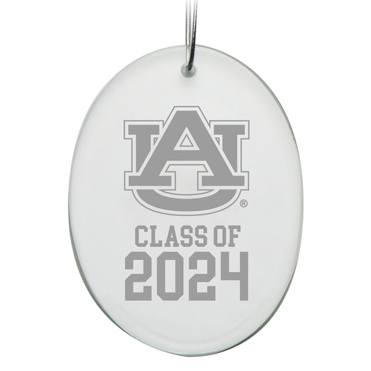 Auburn Tigers Class of 2024 2.75'' x 3.75'' Glass Oval Ornament
