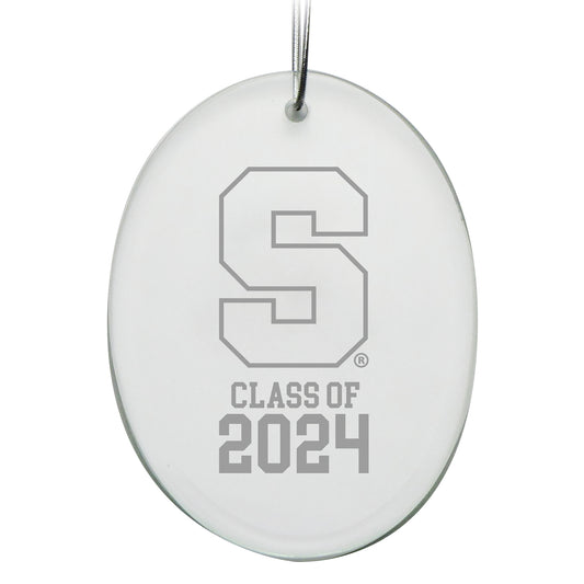 Syracuse Orange Class of 2024 2.75'' x 3.75'' Glass Oval Ornament