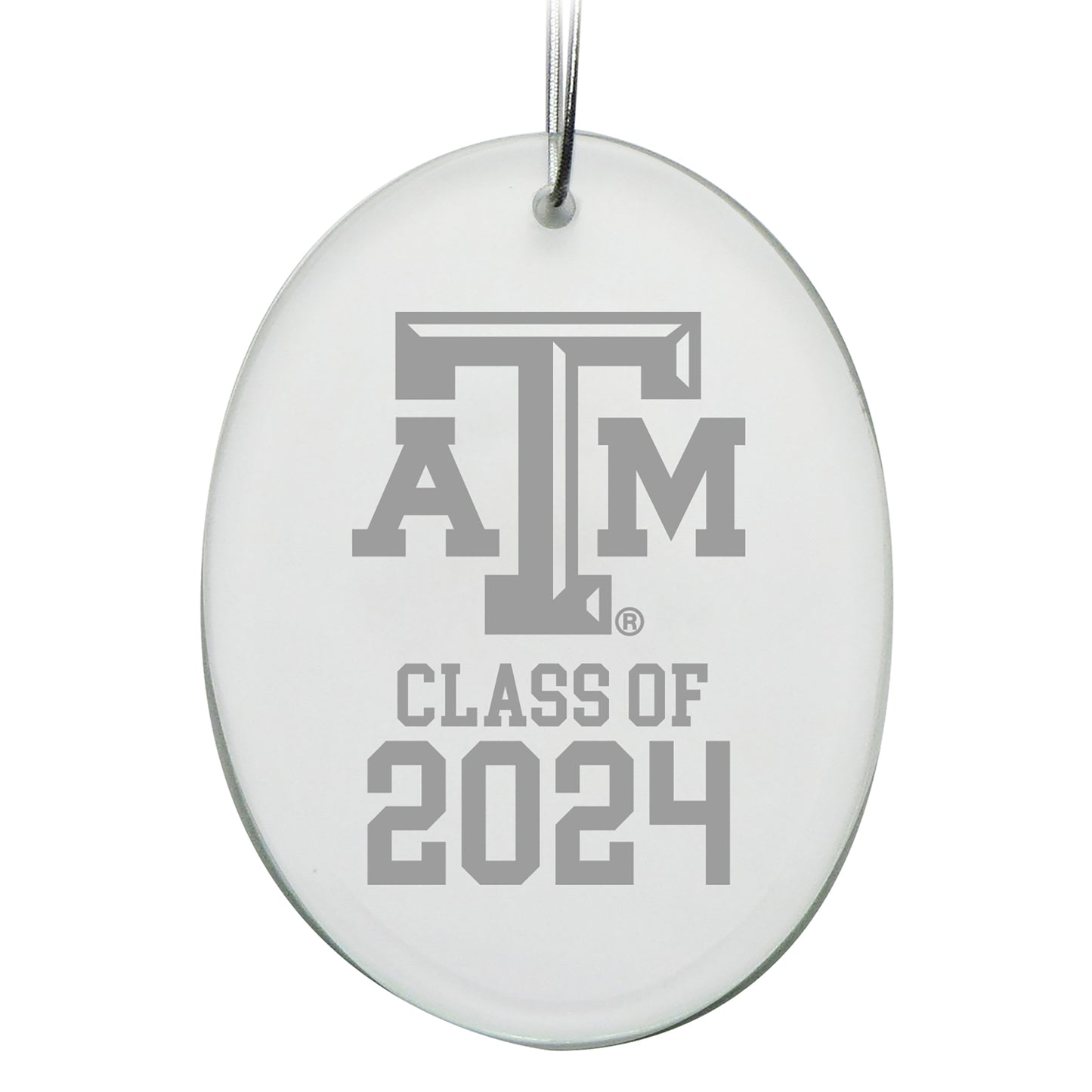 Texas A&M Aggies Class of 2024 2.75'' x 3.75'' Glass Oval Ornament
