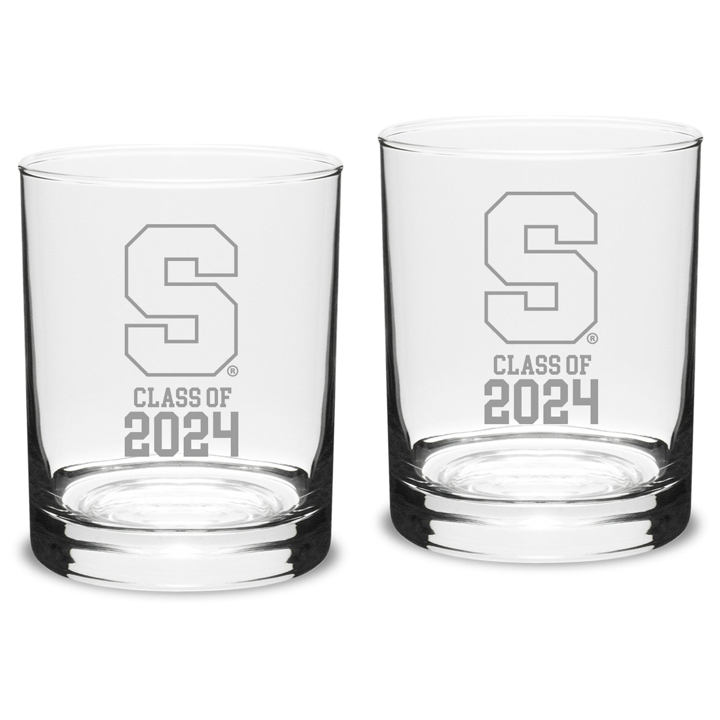 Syracuse Orange Class of 2024 14oz. 2-Piece Classic Double Old-Fashioned Glass Set
